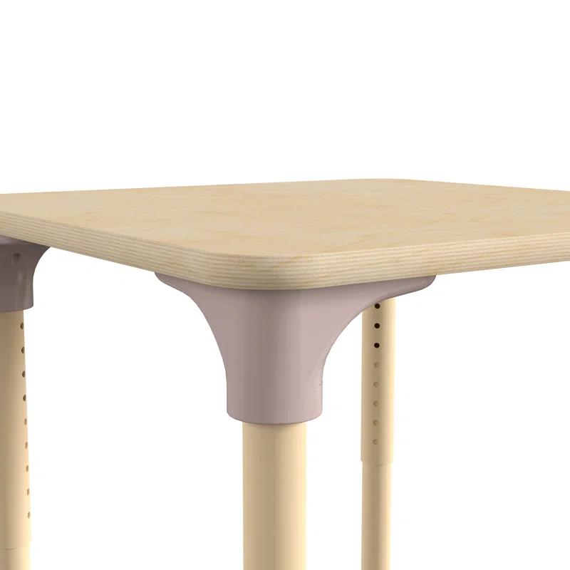 Bright Beginnings Bright Beginnings Commercial Grade Adjustable Height Square Wooden Classroom Table