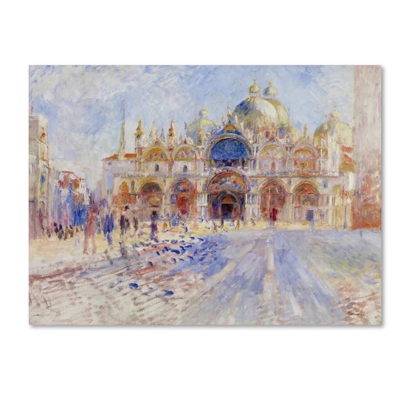 Vault W Artwork " The Piazza San Marco Venice " by Pierre-Auguste Renoir