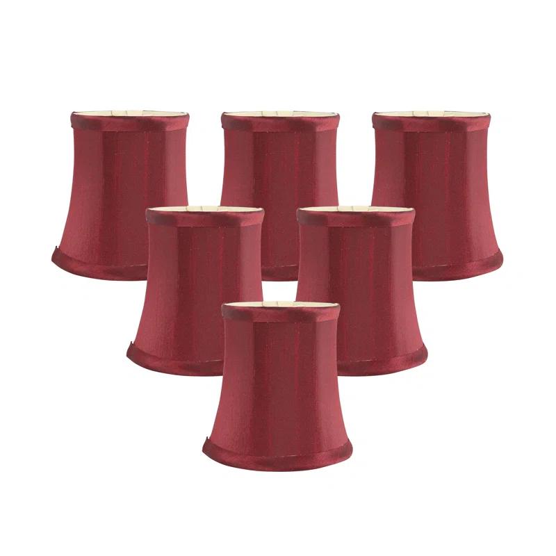 Everly Quinn Everly Quinn Faux Silk Clip On Chandelier Lamp Shades (Set of 6)
