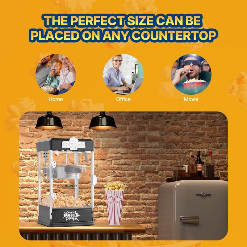 Stellweilan Tessberg Popcorn Popper Machine Tabletop Popcorn Maker 480W 4 Oz | Wayfair