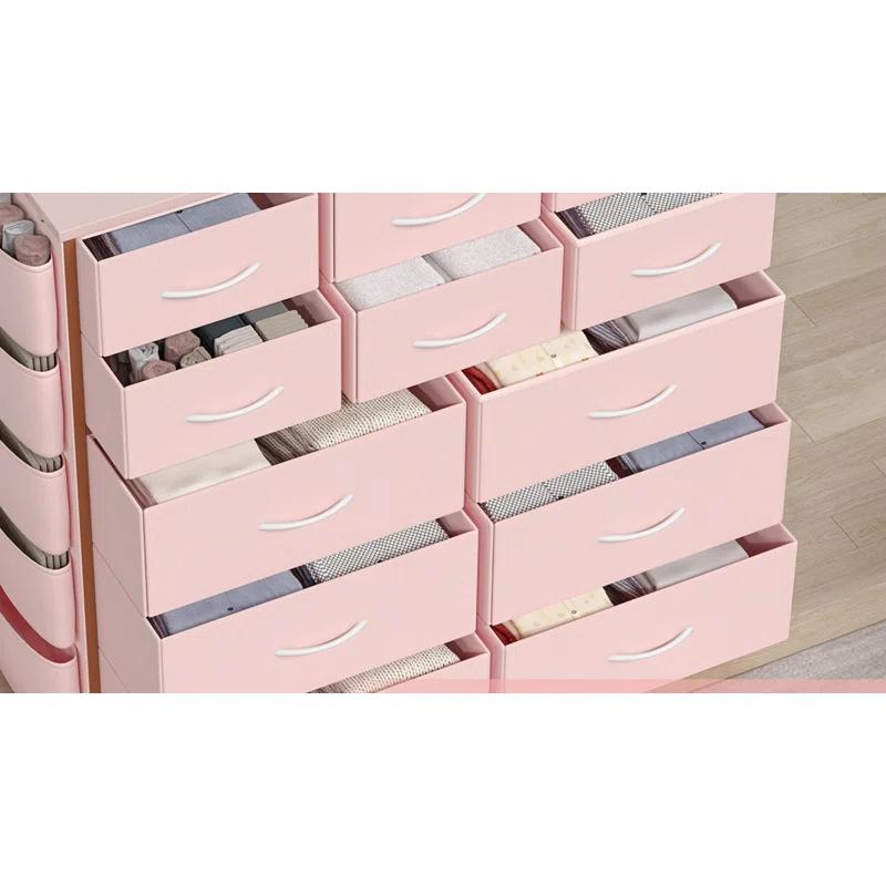 17 Stories Dresser For Bedroom, Tall Storage Dresser With 12  Fabric Drawers And Side Pockets, Chests Of Drawers Organizer