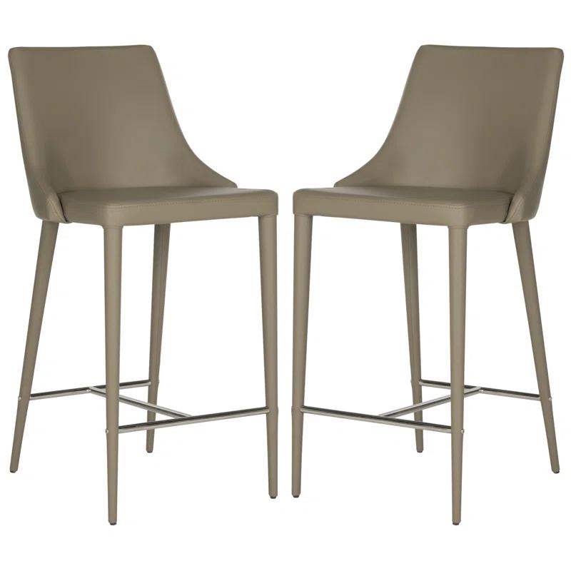 Wrought Studio™ Bohy Upholstered Counter Stool with Metal Frame (Set of 2)