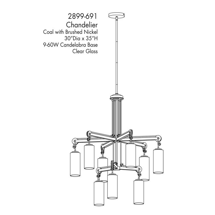 Minka Lavery 9 - Light Dimmable Classic / Traditional Chandelier