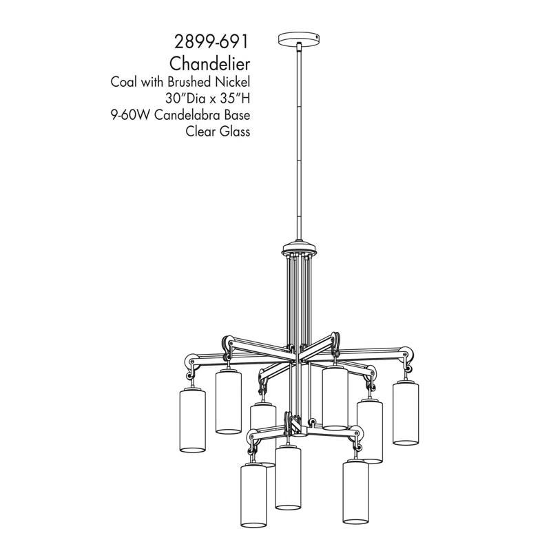 Minka Lavery 9 - Light Dimmable Classic / Traditional Chandelier