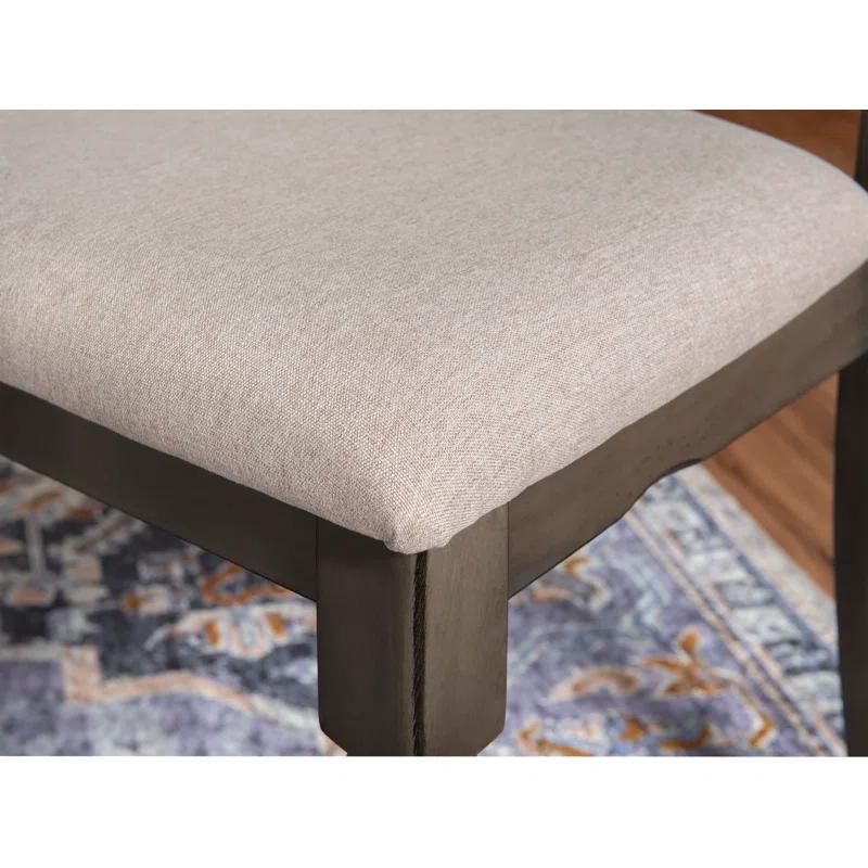 Willow Slat Back Turned Leg Upholstered Side Chair