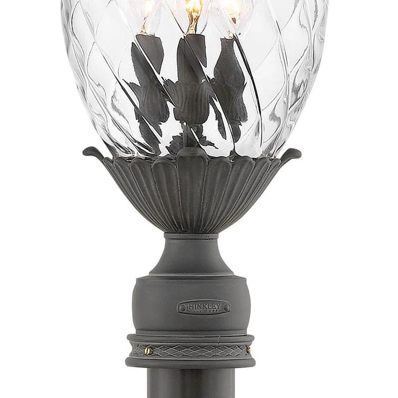 Museum Black 25.25" LED Post Lantern with Clear Optic Glass