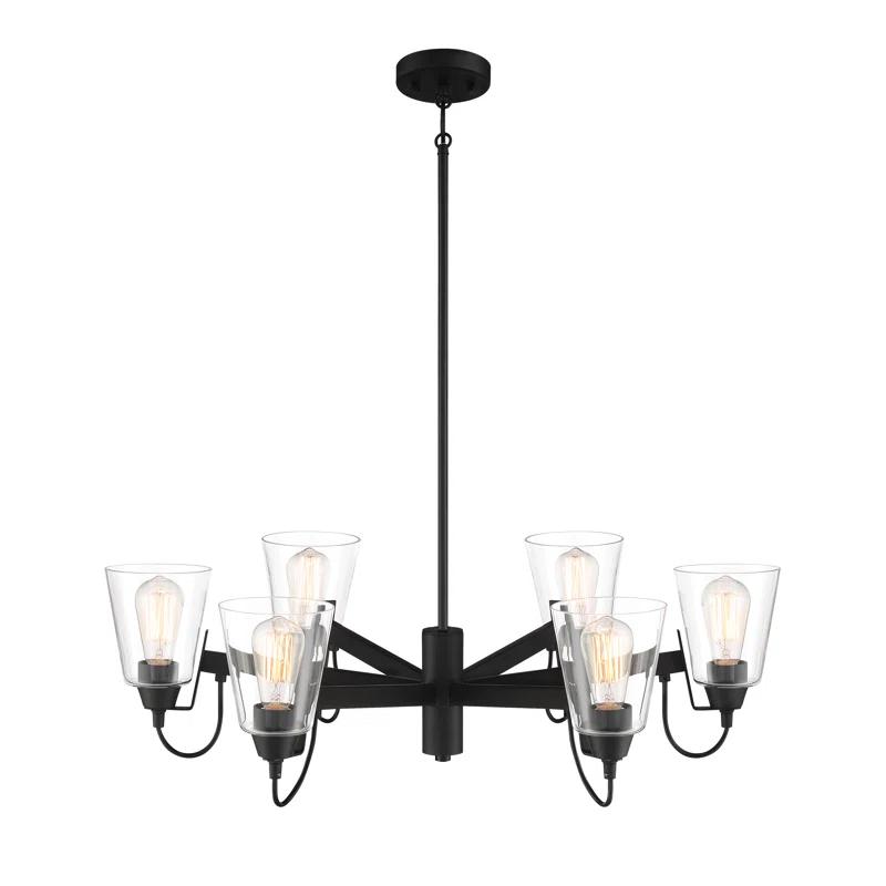 Minka Lavery Minka Lavery Beckonridge Coal With Clear Chandelier