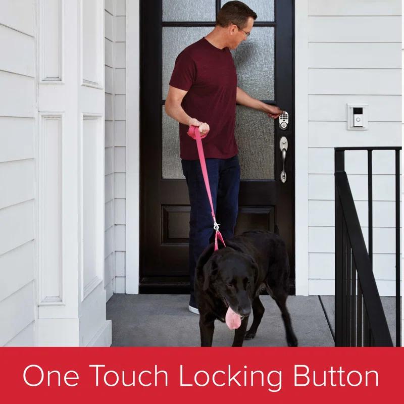Kwikset 938WIFIKYPD15SMTTPRRCALFD Halo Wi-Fi Smart Lock Keypad Single Cylinder Deadbolt with Smartkey Security