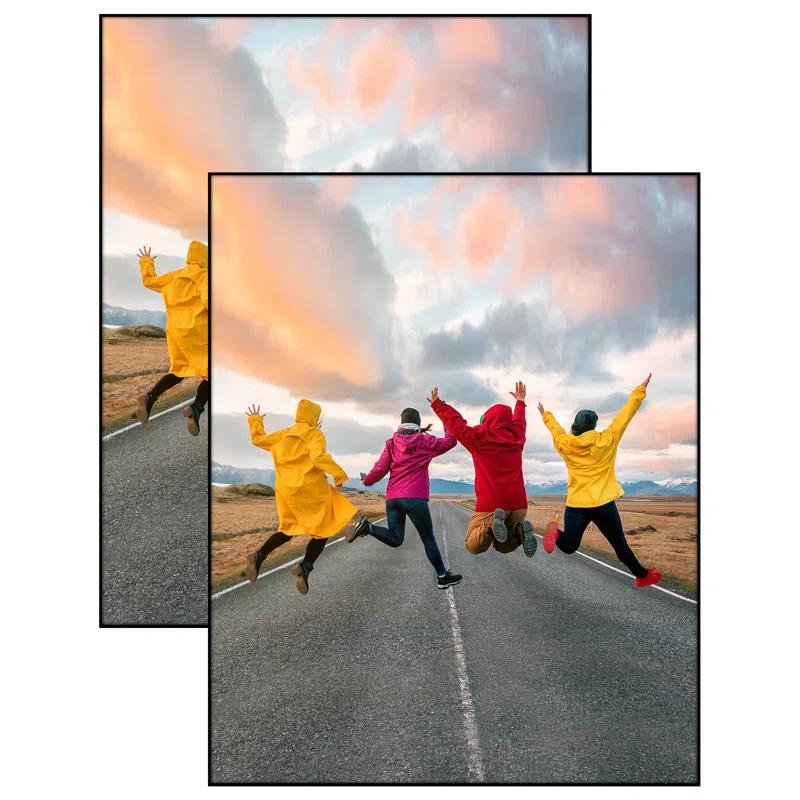 Front Loading Picture Frame Set - Perfect For Photos And Wall Decor - Black - 2 Pack