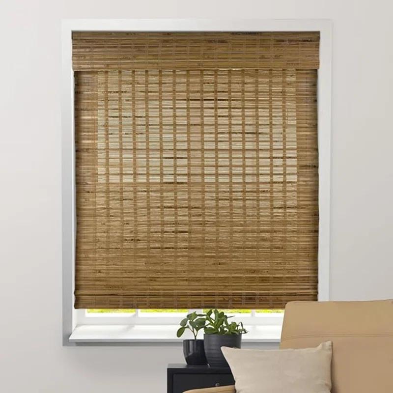Arlo Blinds Dali Native Sheer Bamboo Roman Shades