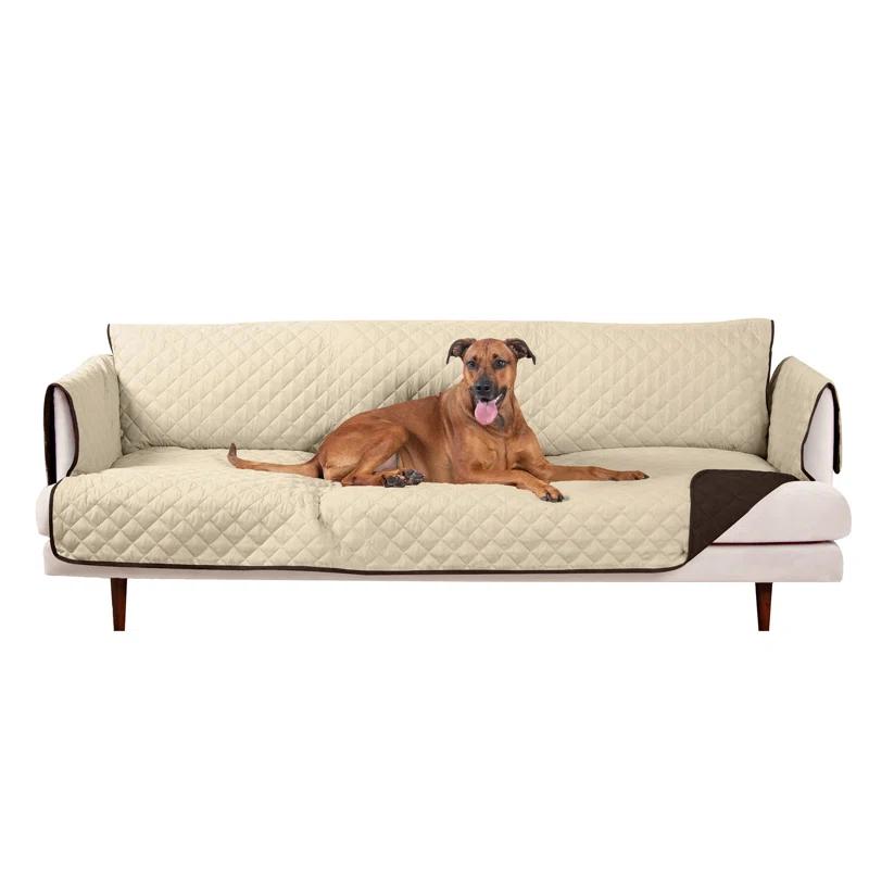 FurHaven Water Resistant Reversible Sofa Cover Furniture Protector