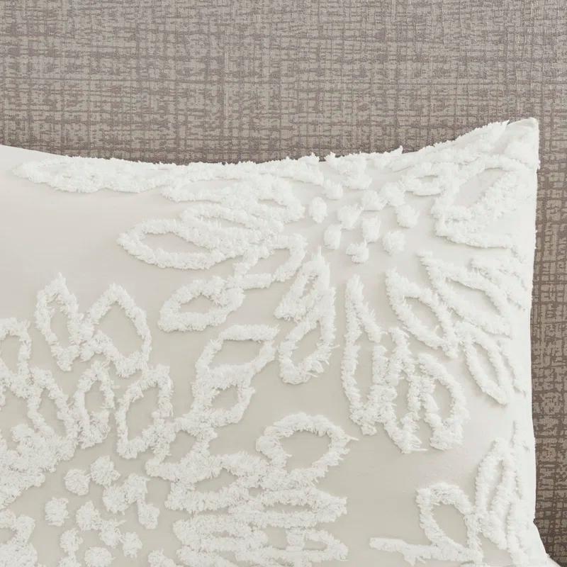 Kelly Clarkson Home Gwyneth 3 Piece Tufted Cotton Chenille Floral Duvet Cover Set