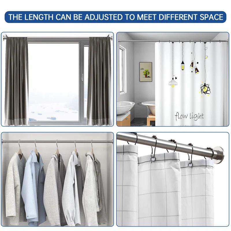 Glorbu 80'' Shower Curtain Rod