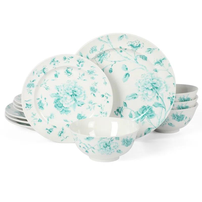 Martha Stewart Martha Stewart Porcelain China Dinnerware Set - Service for 4