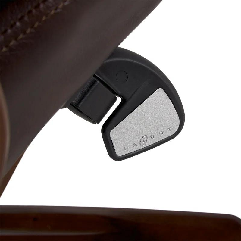 La-Z-Boy La-Z-Boy Edmonton Big & Tall Executive Office Chair, ComfortCore with Memory Foam Cushions, Real Wood Arms and Base, Waterfall Seat Edge, Bonded Leather