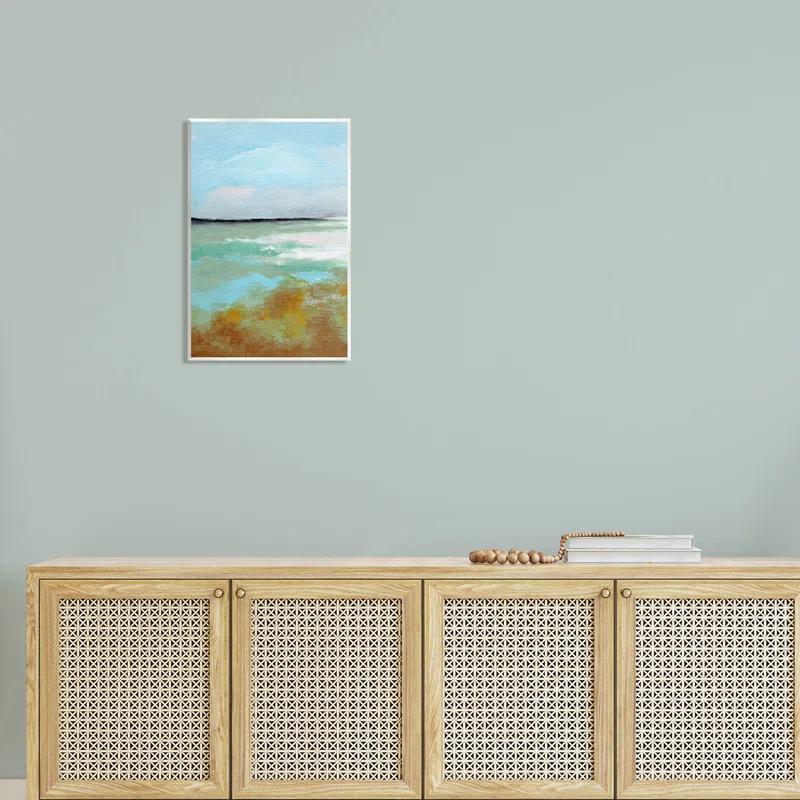 Stupell Industries " Abstract Ocean Moss Scenery " by Nikita Jariwala Painting Print