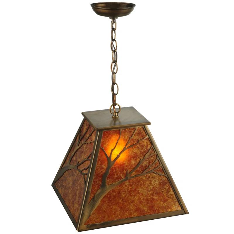 Meyda Lighting Rustic Lodge 1 - Light Antique Copper Single Pendant