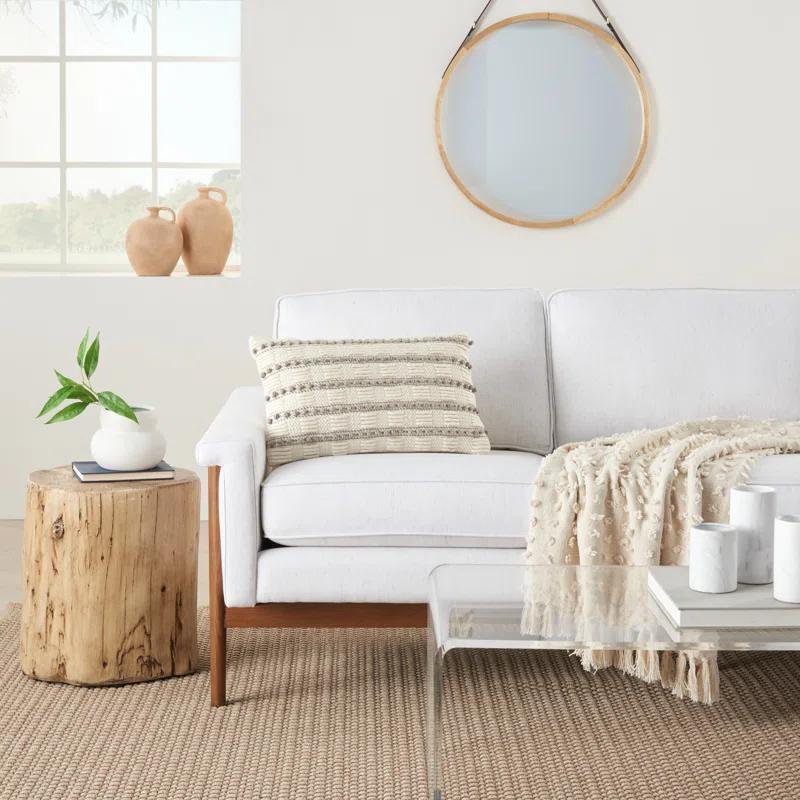 Mina Victory GC384-012020 Textured Cotton Blend Throw Pillow