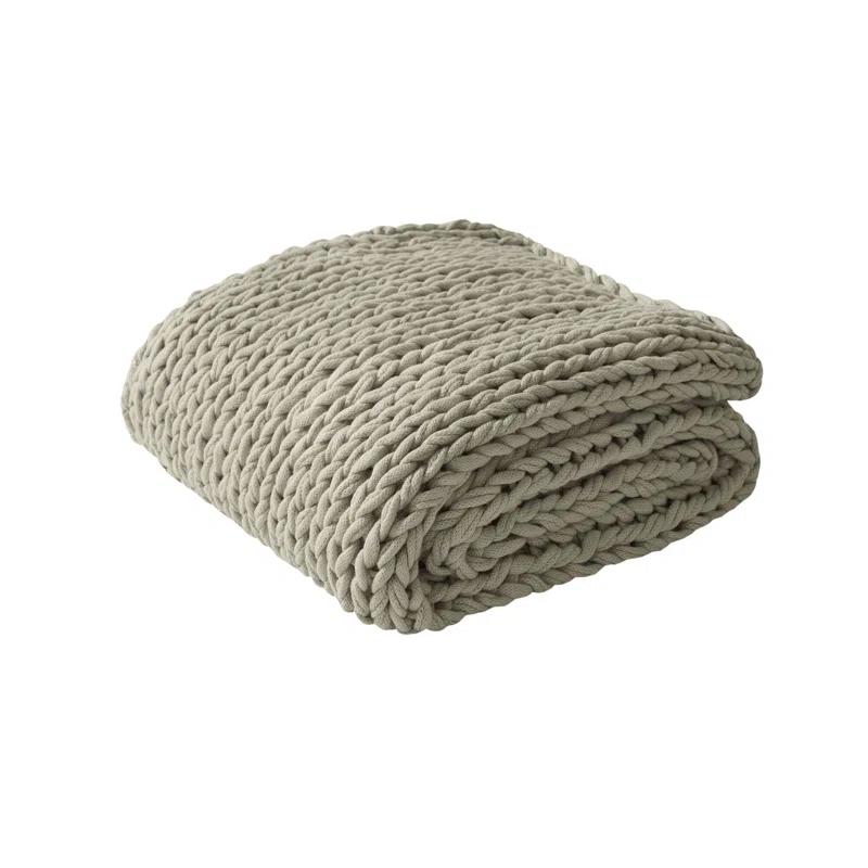 Kelly Clarkson Home Madison Hand Made Chunky Double Knit Throw Blanket