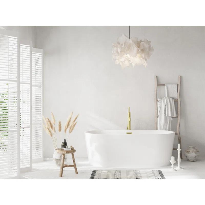 Living District BT30167GW-BGD 67 Inch Bathtub in Glossy White with Trim