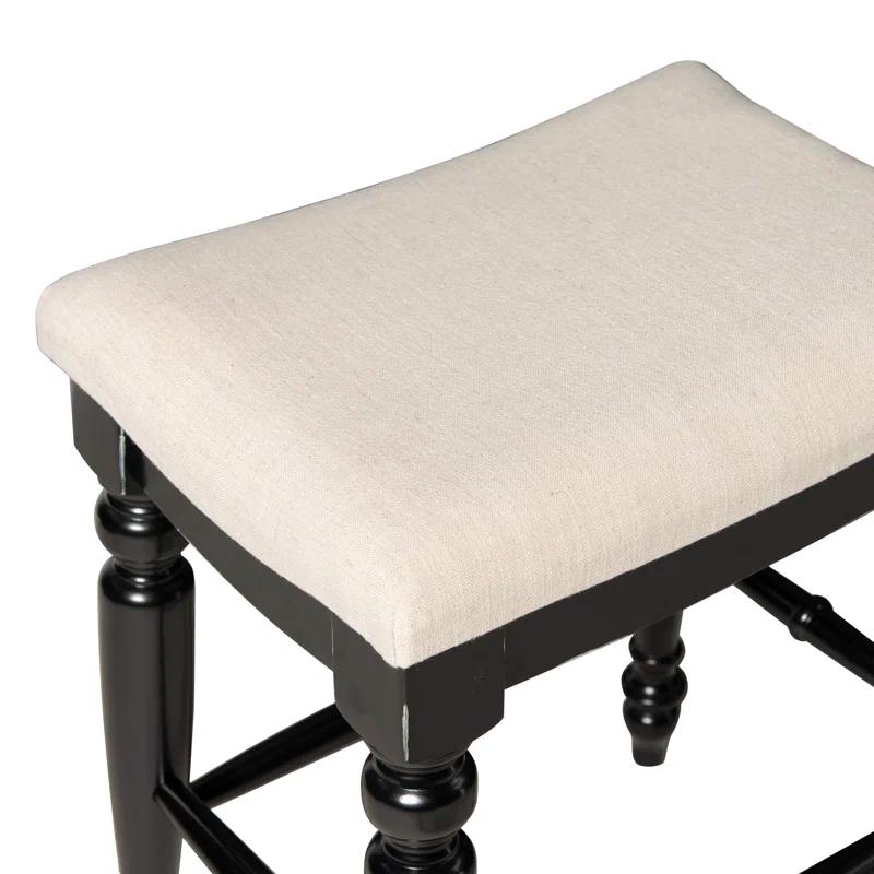 Kelly Clarkson Home Jordyn Backless Upholstered Wood Counter & Bar Stool