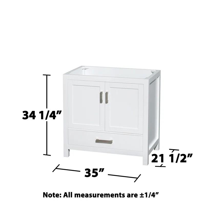 Wyndham Collection Sheffield 35" Freestanding Single Vanity Base Only