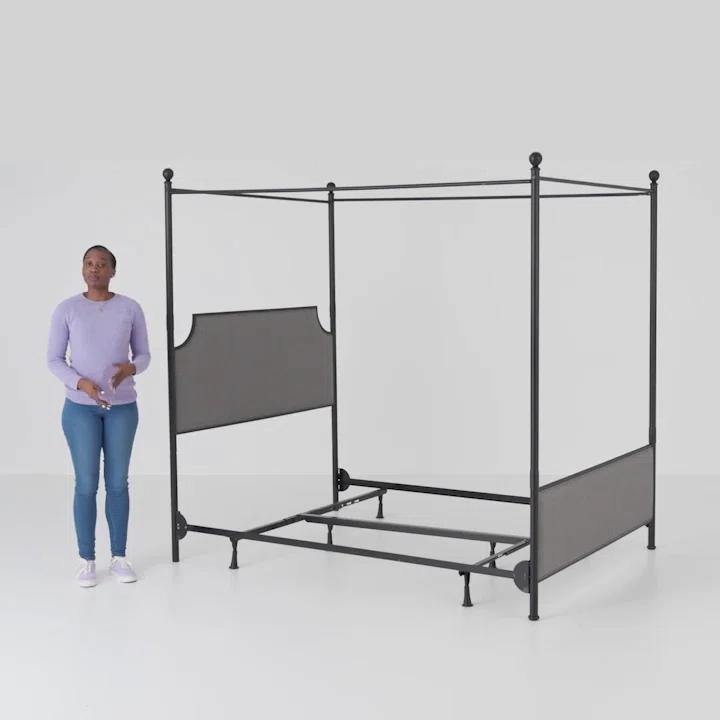 Nordland Upholstered Metal Canopy Bed