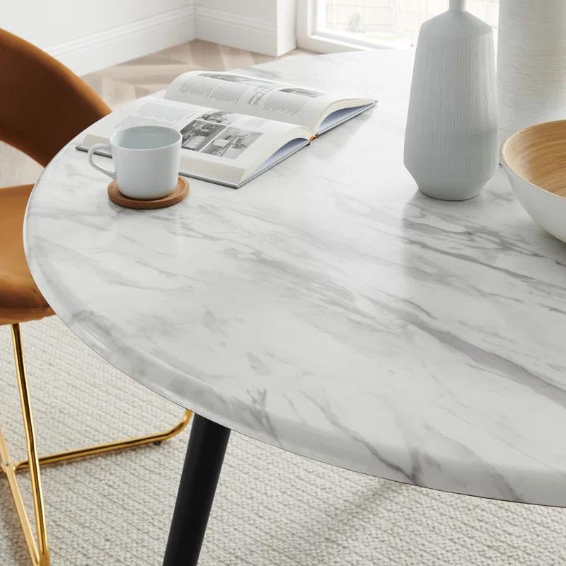 Modway Modway Gallant Round Performance Artificial Marble Dining Table