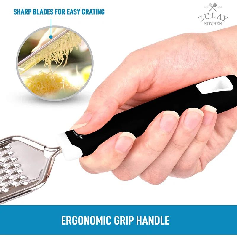 Zulay Kitchen Zulay Kitchen Professional Stainless Steel Flat Handheld Cheese Grater
