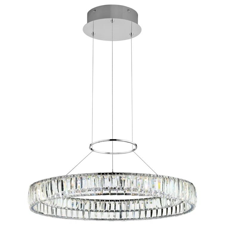 Orren Ellis Salime Dimmable LED Wagon Wheel Chandelier