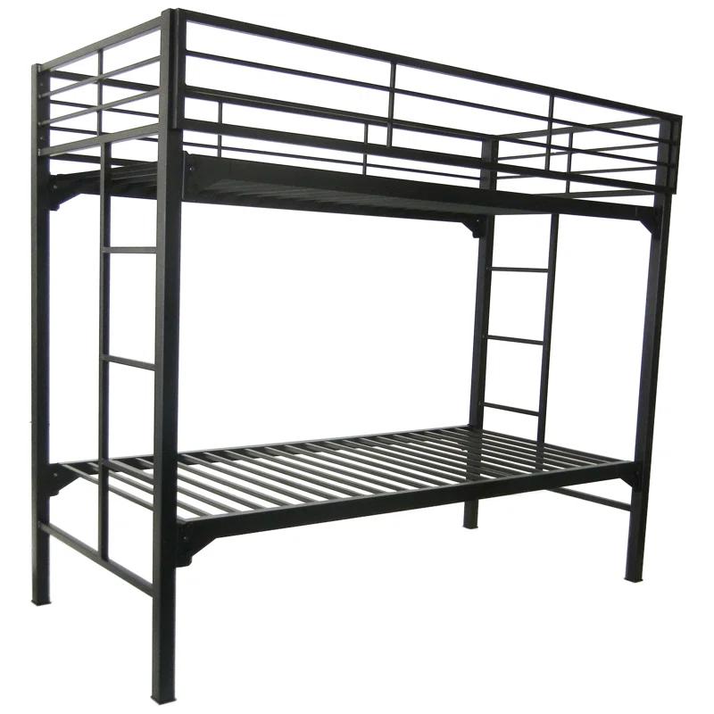 Isabelle & Max™ Assumpta University 2" Heavy Duty Steel Bunk Bed with Built-in Guardrails & Ladders