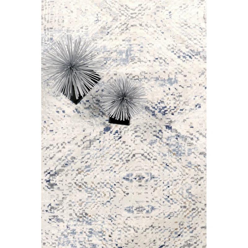Pasargad Efes Geometric Beige/Blue Area Rug