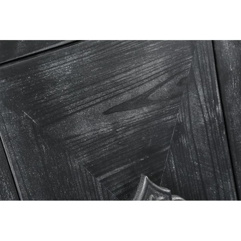 Bungalow Rose Antique Four Door Cabinet For Living Room