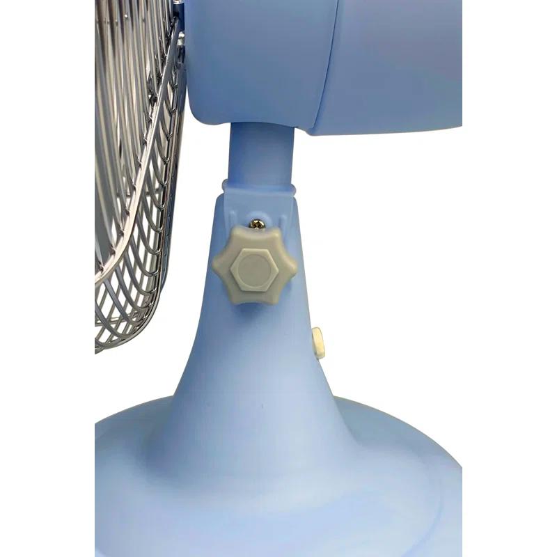 Good Housekeeping Good Housekeeping's All-Metal Retro 3-Speed 12" Oscillating Office Desk Table Fan (Multiple Finishes Available)