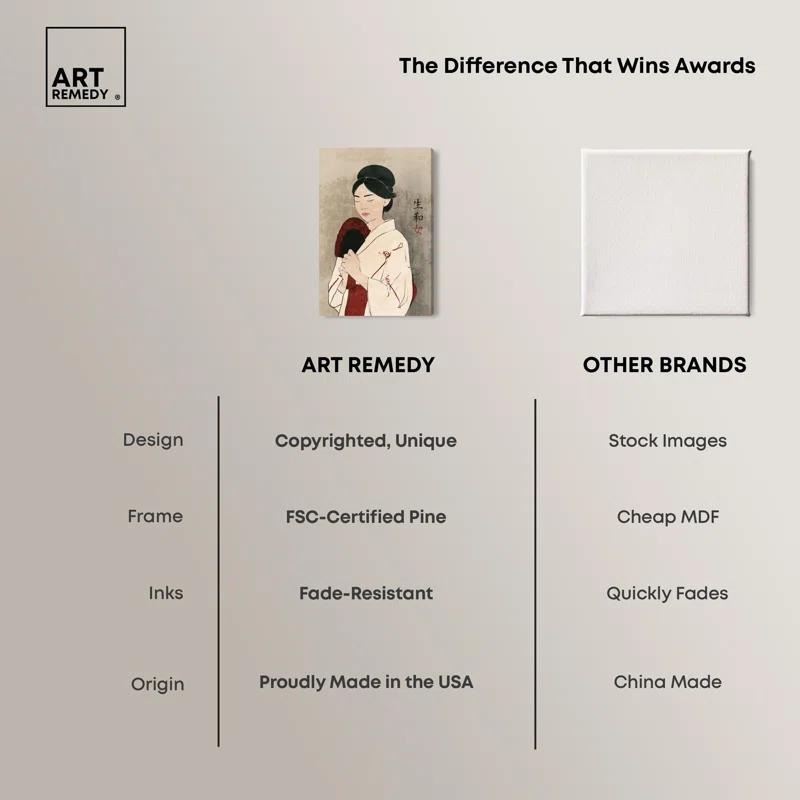 Art Remedy Porcelain Girl Vintage Canvas Retro Japanese Art Prints by Art Remedy