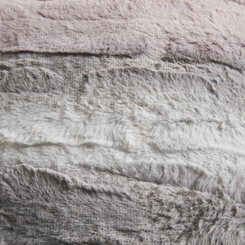 Madison Park Faux Fur Striped Throw Pillow