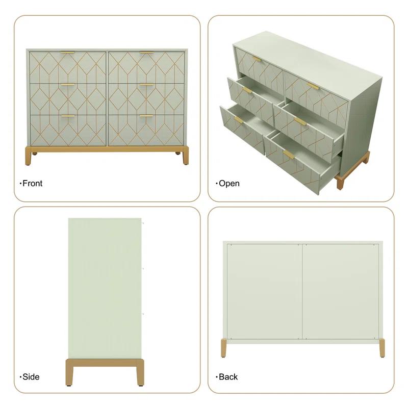 Mercer41 Jashae 46.2'' W 6 - Drawer Dresser