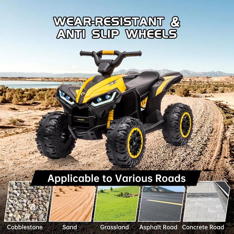 Hetoy 12V Battery Powered Electric Four-Wheeler With Music