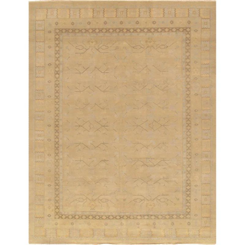 Pasargad Khotan Oriental Hand-Knotted Wool Brown Area Rug