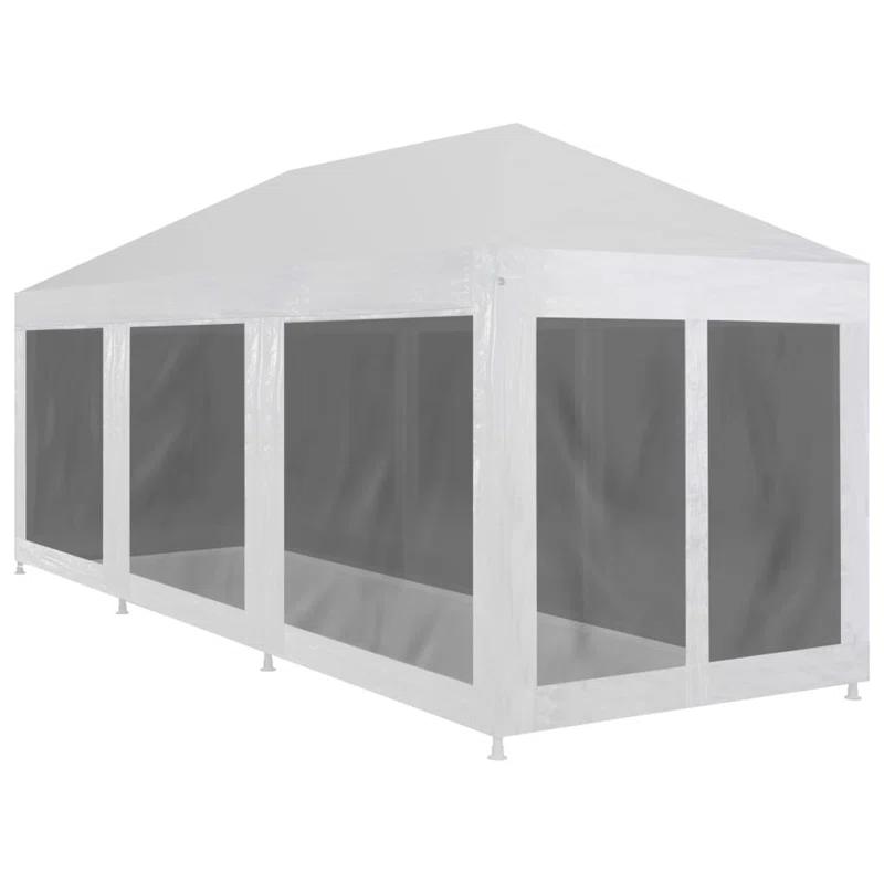 vidaXL 29.5 Ft. W x 9.8 Ft. D Steel Party Tent with 4 Mesh Sidewalls