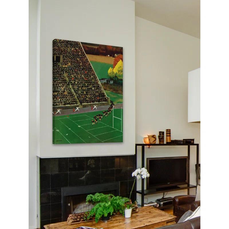 Marmont Hill Onto the Field by John Falter Print on Wrapped Canvas