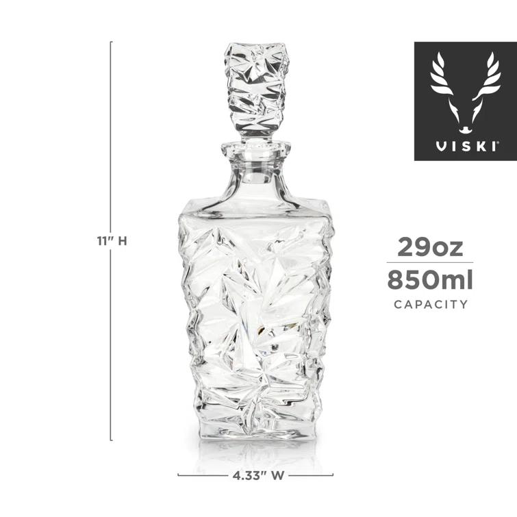Viski Prism Crystal Whiskey Decanter