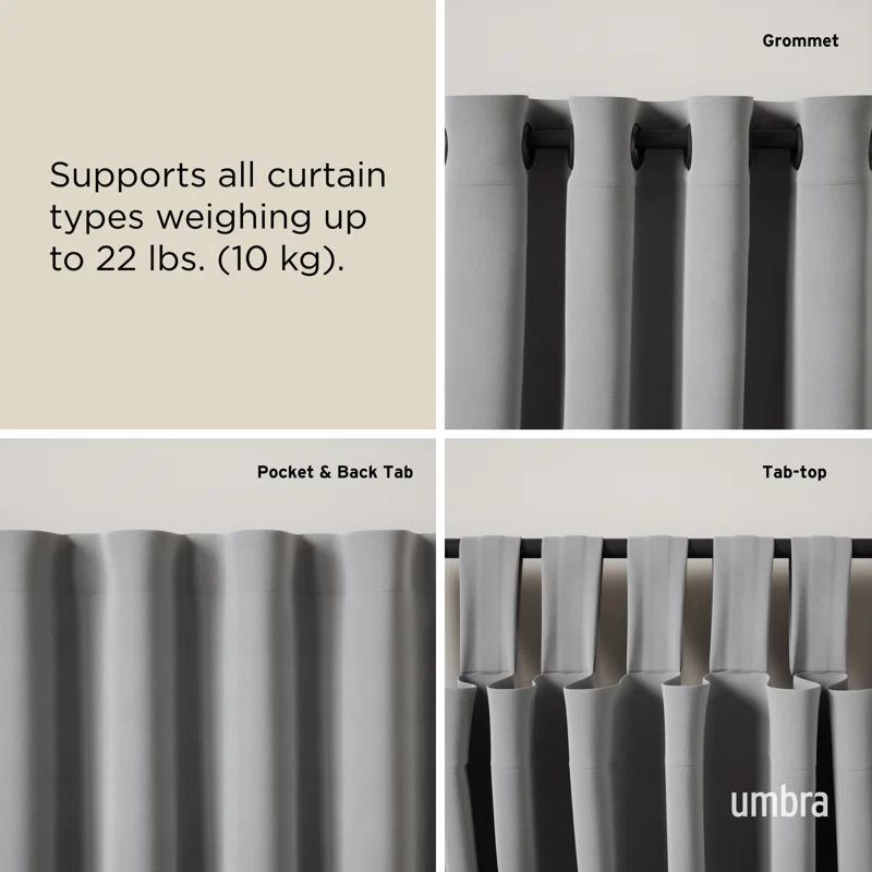 Umbra Steel Adjustable Single Curtain Rod