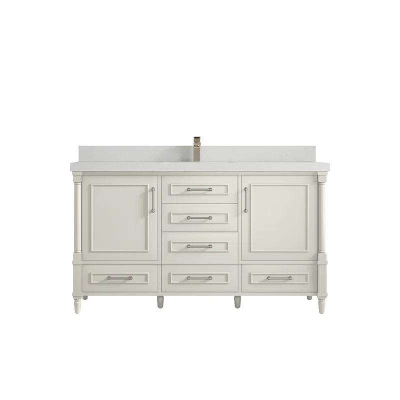 Willow Collections Aberdeen 60'' Single Bathroom Vanity with Quartz Top