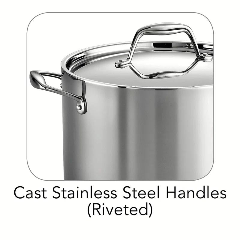 Tramontina Tramontina Gourmet Tri-Ply Clad 8 Qt. Stock Pot with Lid