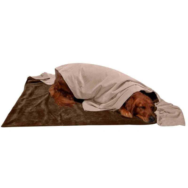 FurHaven Waterproof Faux Velvet Throw Blanket
