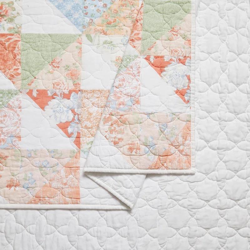 Modern Heirloom Coventry Floral Patchwork Printed Quilt Set