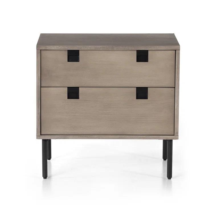Iron & Acacia 2-Drawer Nightstand (24")