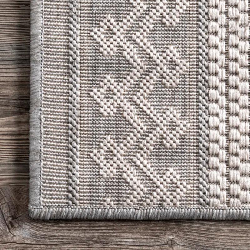 Foundry Select Altus Gray Indoor/Outdoor Area Rug