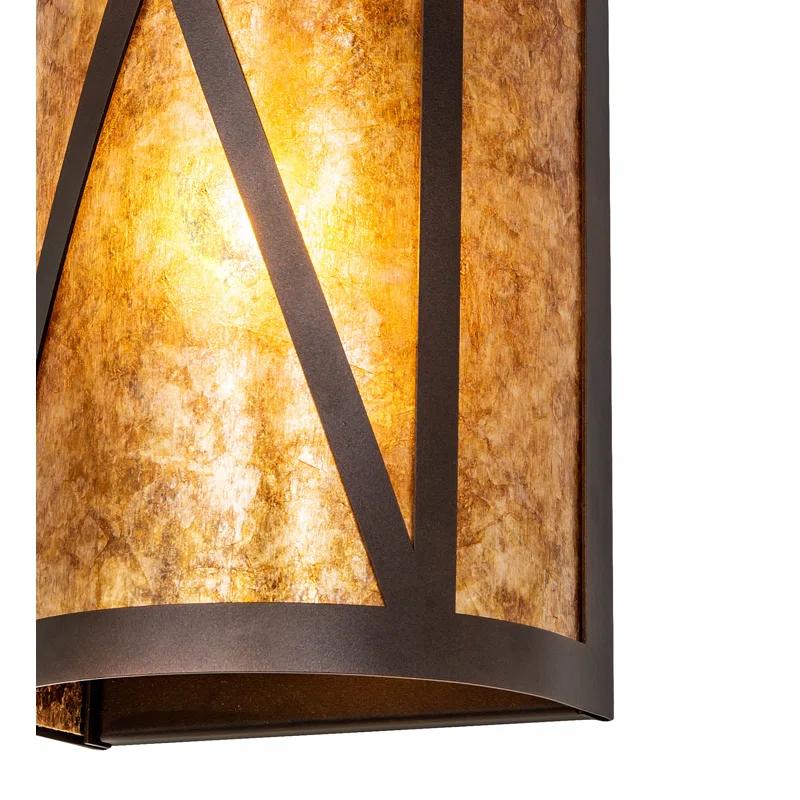 Meyda Lighting Rustic Lodge Glass Flush Mounted Sconce